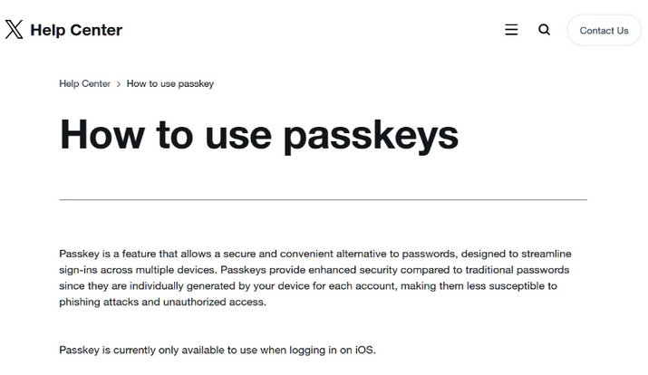 孟津苹果维修店铺分享iOS用户如何通过通行密钥(Passkey)登录 