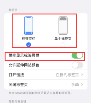 孟津iPhone授权维修分享Safari浏览器如何切换标签栏位置 